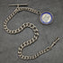 1920s British Antique Extra Thick Pure Silver (925 Silver) Albert Chain 75g Medal Fob